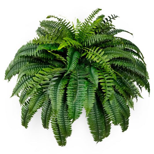 BANNINEO Single Silky Artificial Boston Fern Bush, 48Inch Artificial Plants, Suitable for Decorating Office, Patio, Living Room Faux Greenery, 88Branches